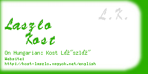 laszlo kost business card